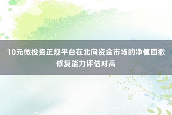 10元微投资正规平台在北向资金市场的净值回撤修复能力评估对高